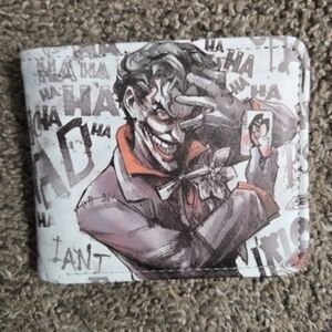 New Joker DC comics batman anime manga leather wallet